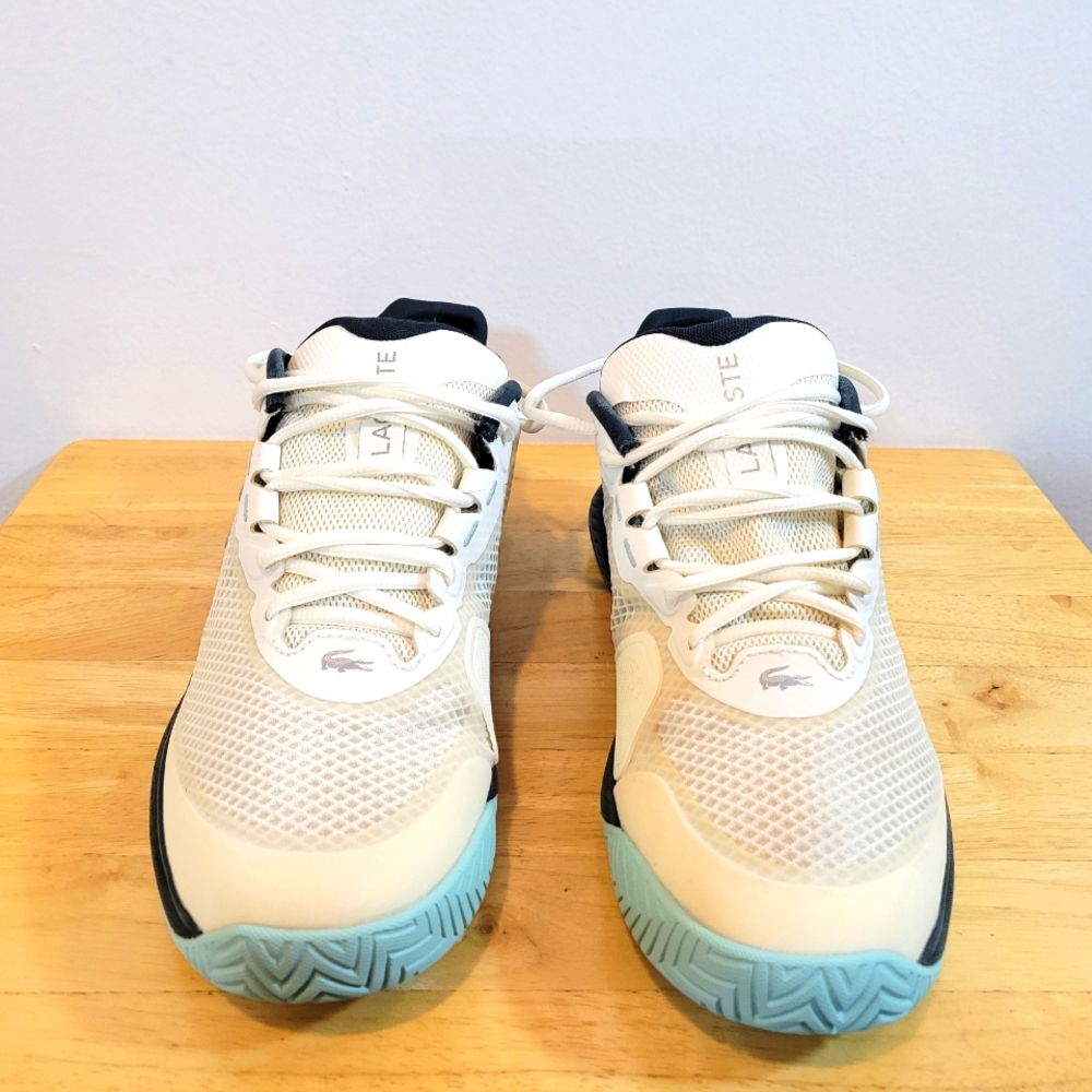 Lacoste Cream and Black Athletic Shoes - Picture 4 of 12